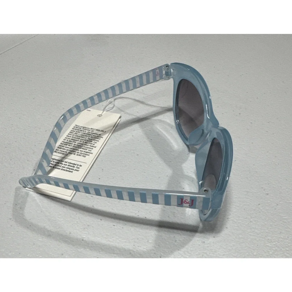Janie and Jack Fashion Sunglasses Blue & Clear striped Kids' Size 2- 4 Y Beach